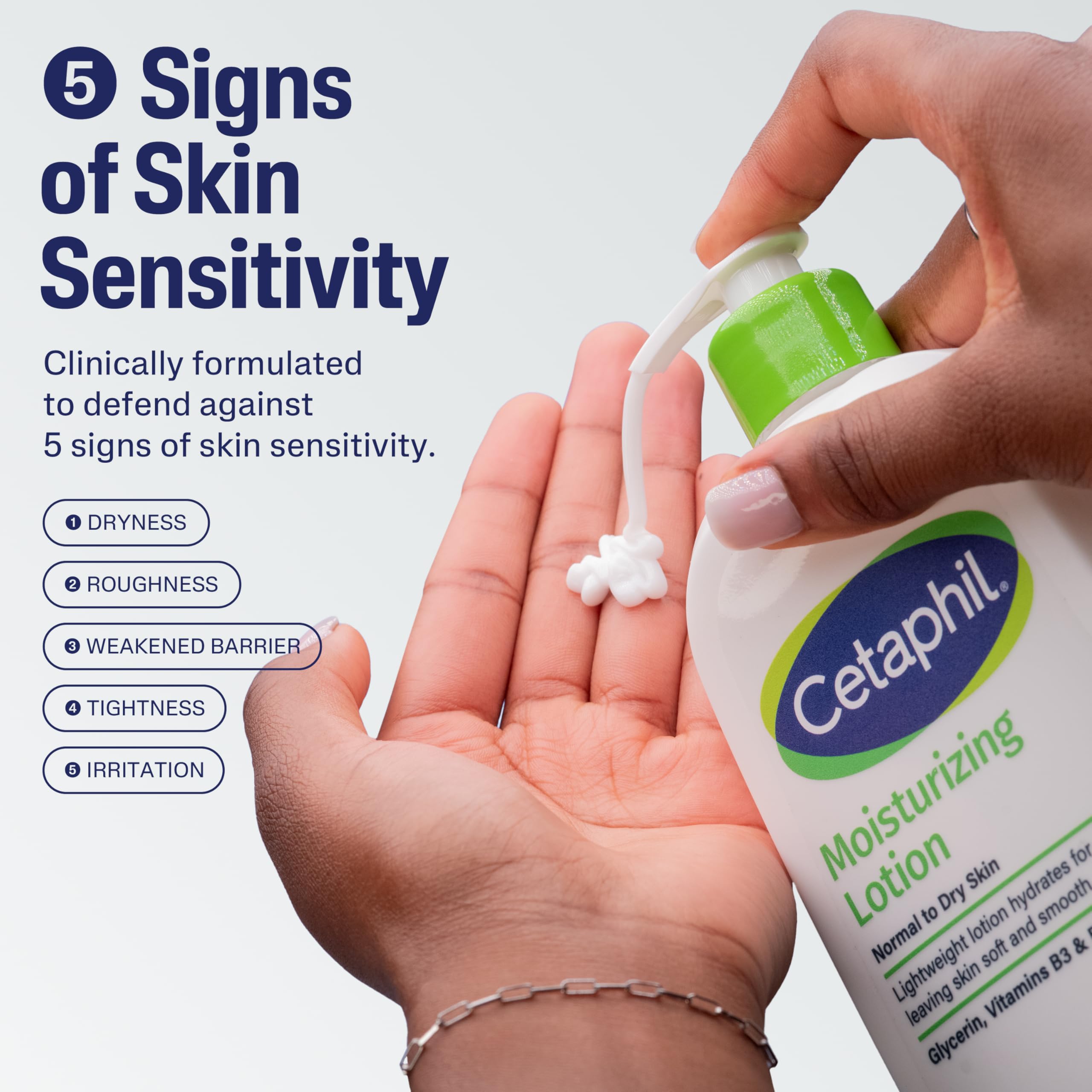Cetaphil Face & Body Moisturizer, Hydrating Moisturizing Lotion for All Skin Types, Suitable for Sensitive Skin, NEW 16 oz Pack of 2, Fragrance Free, Hypoallergenic, Non-Comedogenic