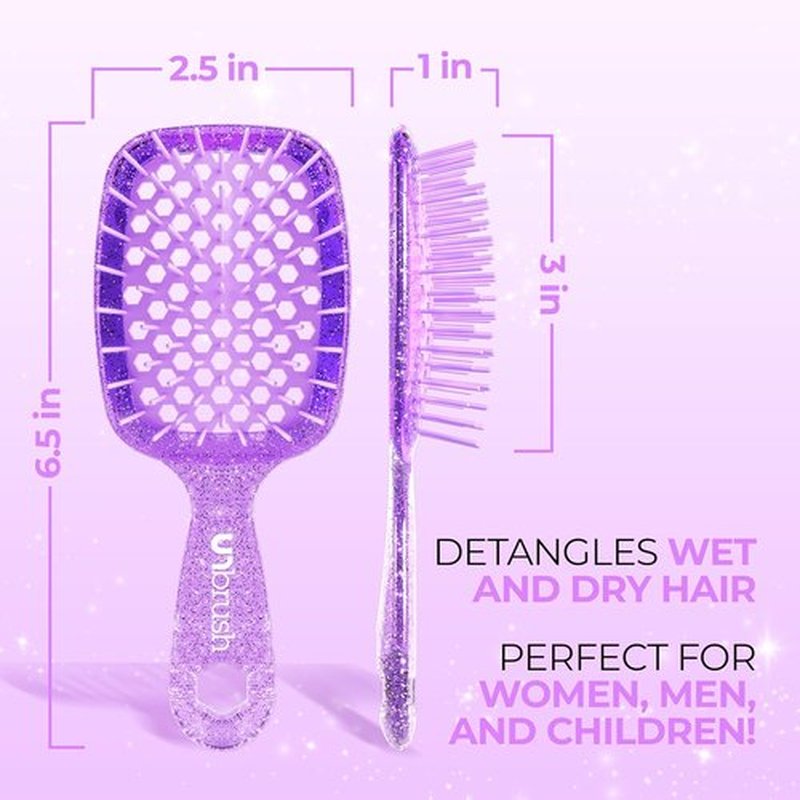 FHI Heat UNbrush Mini Detangler Brush - Pain-Free Brushing for All Hair Types | Durable Anti-Static Bristles