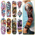 52 PCS Temporary Tattoos for Kids Full Arm Sleeve Fake Tattoos, Dinosaur Monster Car Planet Spider Shark Sticker for Boy, Princess Castle Dolphins Temporary Tattoos for Girl