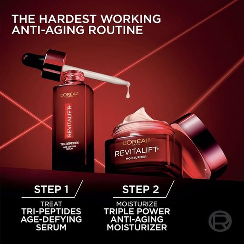 L'Oreal Paris Revitalift Triple Power Face Serum - Anti-Aging Formula That Reduces Wrinkles & Firms Skin