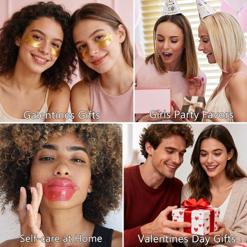 30 Pairs Lip Mask & Eye Mask,Under Eye Patches for Puffy Eyes,Moisturizing Lip Masks,Reducing Fine Lines,Anti Wrinkle Patches for Lip,Party Favors,Teacher Appreciation Gifts,Mother's Day Gifts