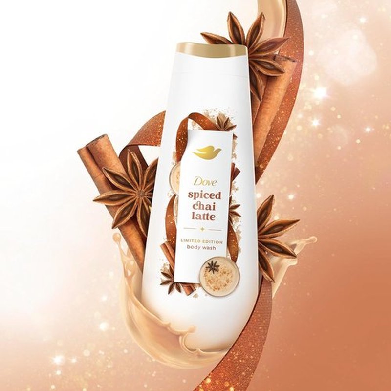 Dove Spiced Chai Latte Body Wash - Deep Nourishment Holiday Treat | 20 fl oz Limited Edition