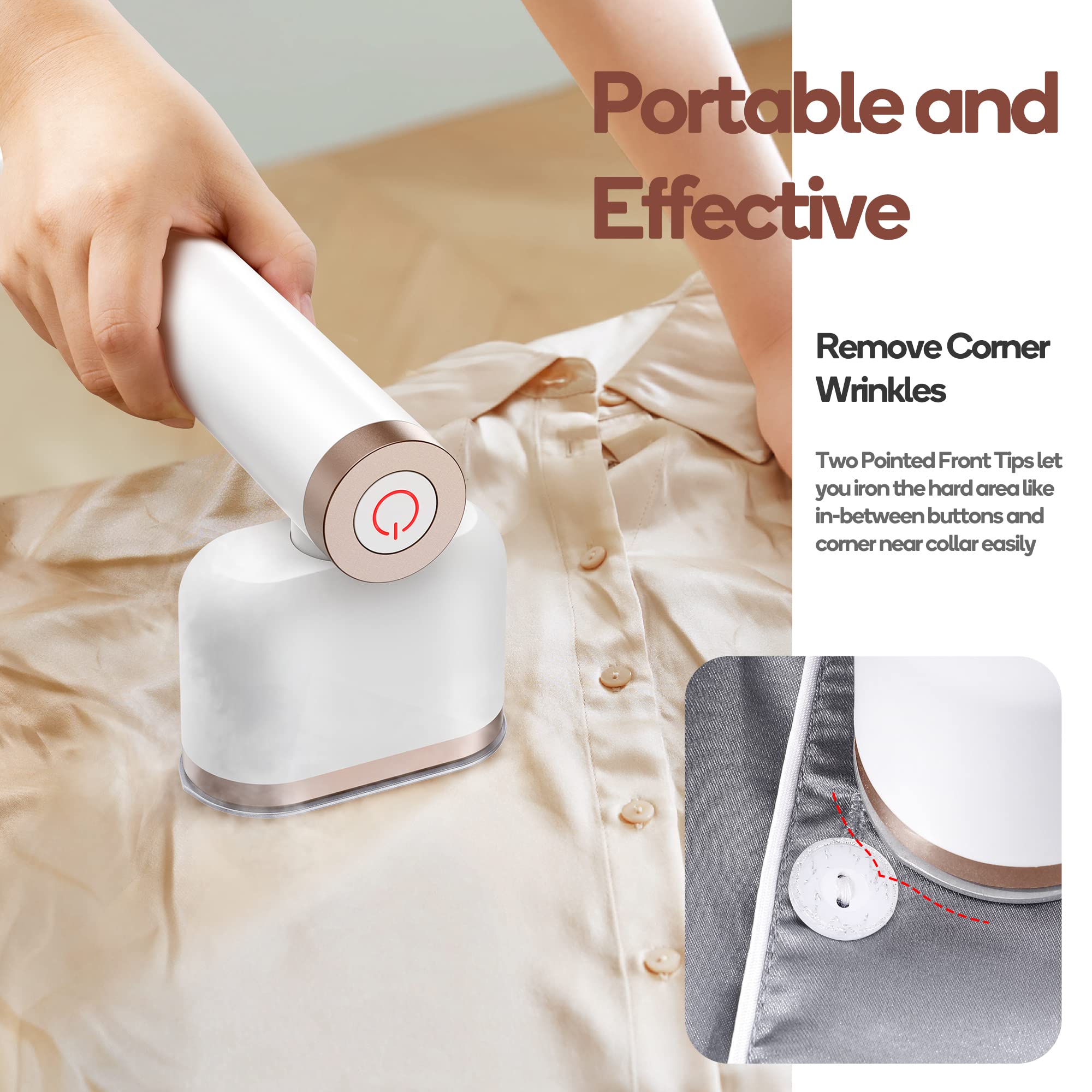 Newbealer Rotatable Steam Iron, 1200W Garment Wrinkle Remover, 120V