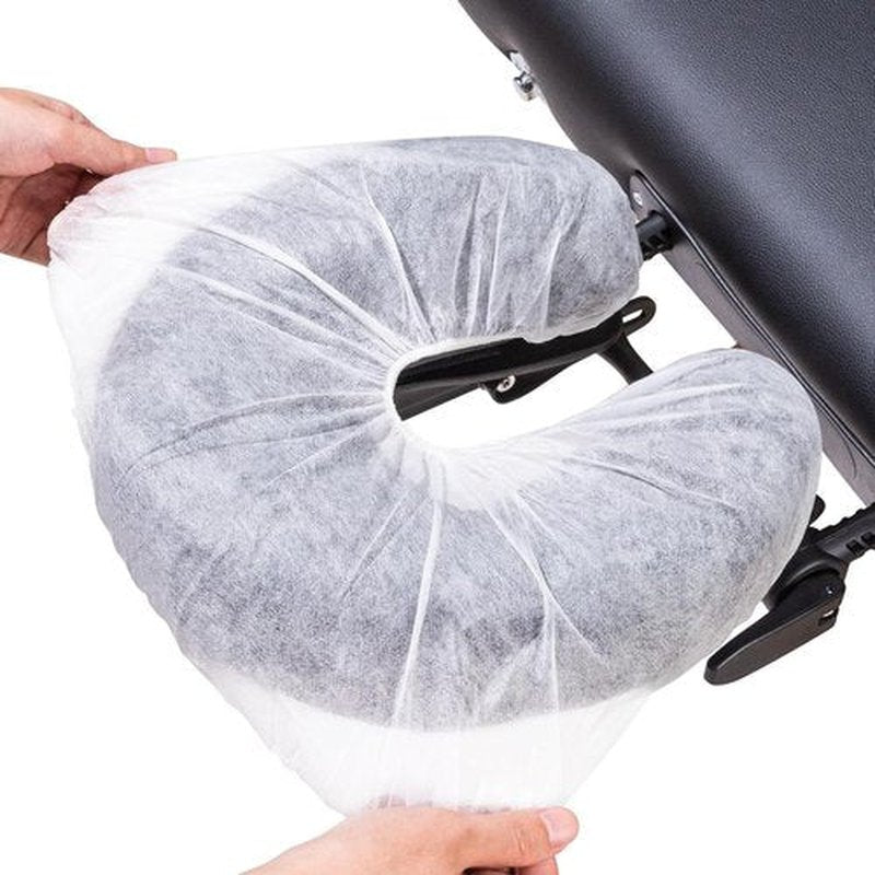 Noverlife Disposable Fitted Face Cradle Covers - 100PCS Ultra Soft Non-Woven Massage Table & Chair Covers | Universal Size