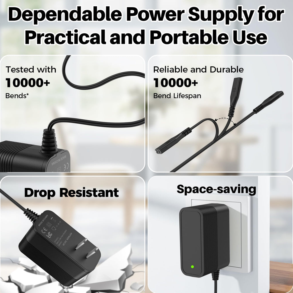 Power Cord for Wahl KM Cordless Compatible with Wahl KM and KMX Animal