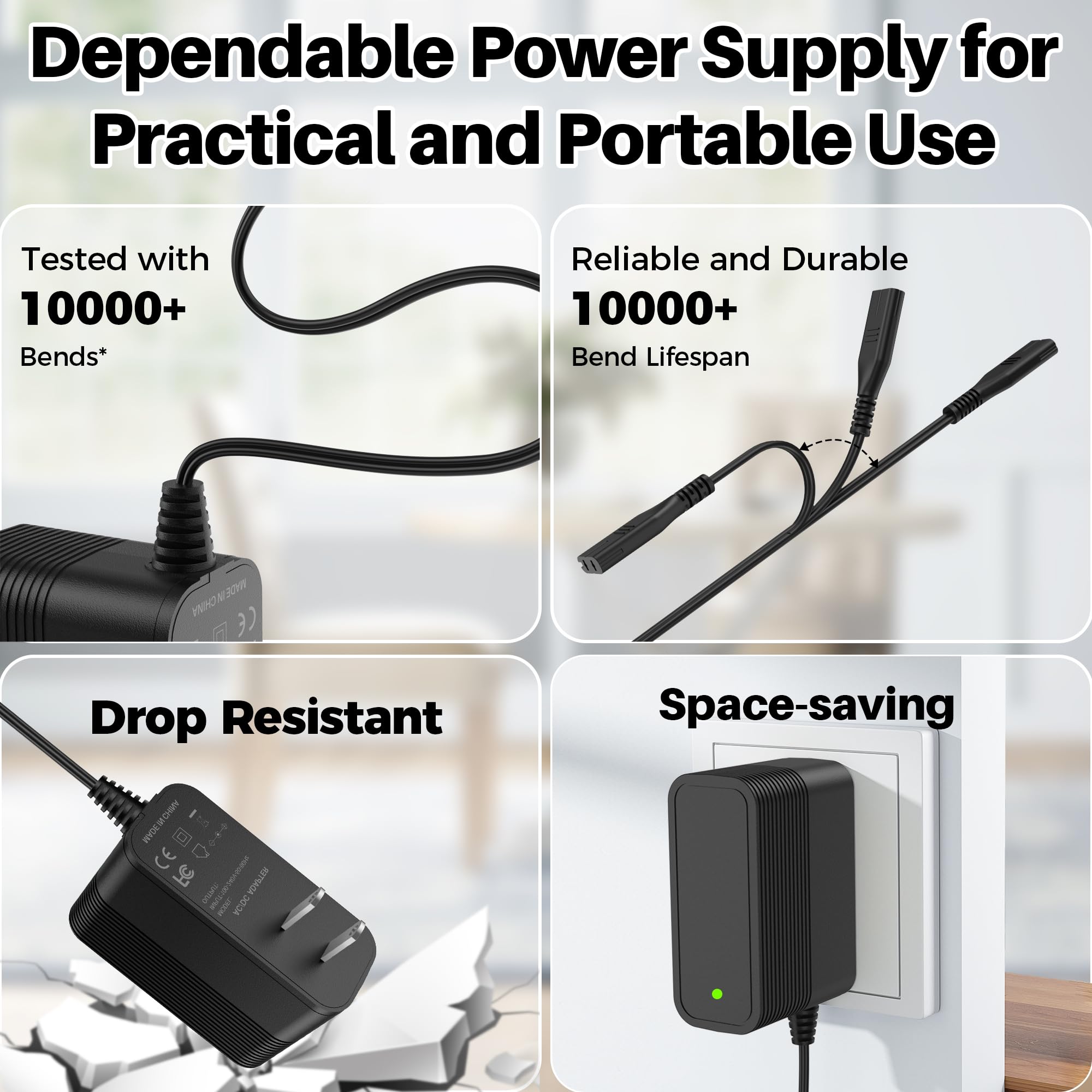 Power Cord for Wahl KM Cordless Compatible with Wahl KM and KMX Animal