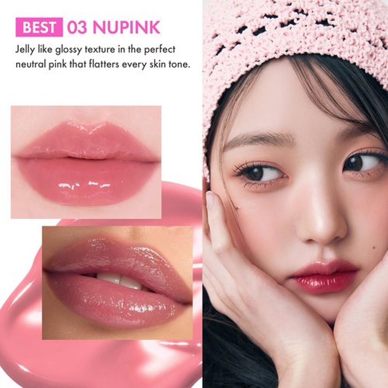 Amuse Seoul Jel-Fit Tint (06 Seoul GIrl) | Korean Jelly Lip Tint, Long-Lasting Lip Stain, Hydrating & Glossy, Hyaluronic Acid for Smooth Moisturized Lips, High Pigmentation, Vegan