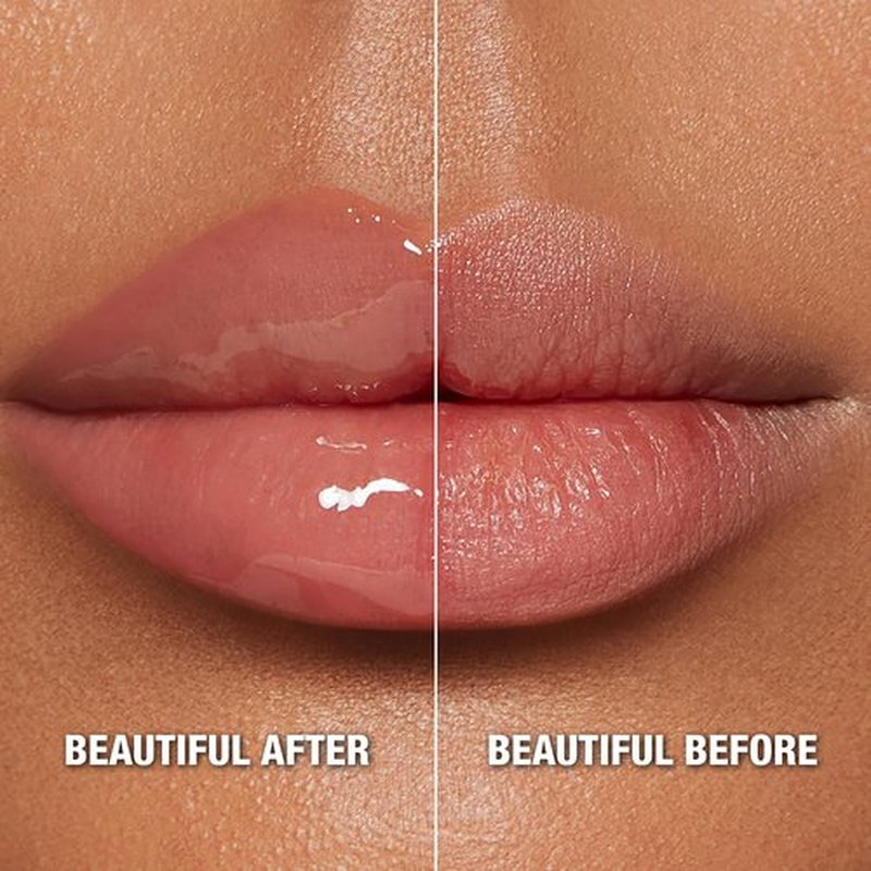 Charlotte Tilbury Pillow Talk Plumpgasm Lip Gloss - Hydrating Lip Plumper with Hyaluronic Acid & Plumpgasm Heat + Ice Technology for Juicy, Glossy Fullness - Fair/Medium