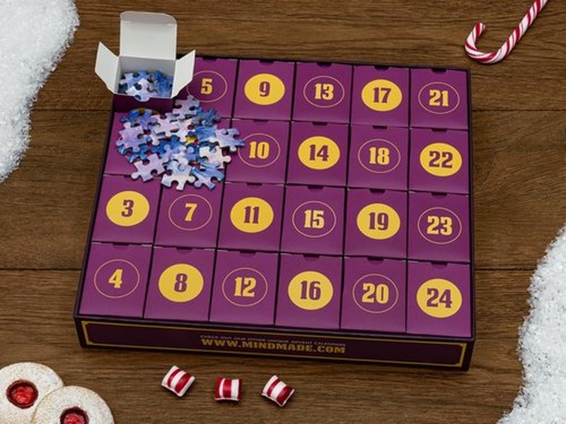 Jigsaw Puzzle Advent Calendar 2025 - Nativity Scene with 1008 Pieces | 24 Boxes Holiday Countdown Gift