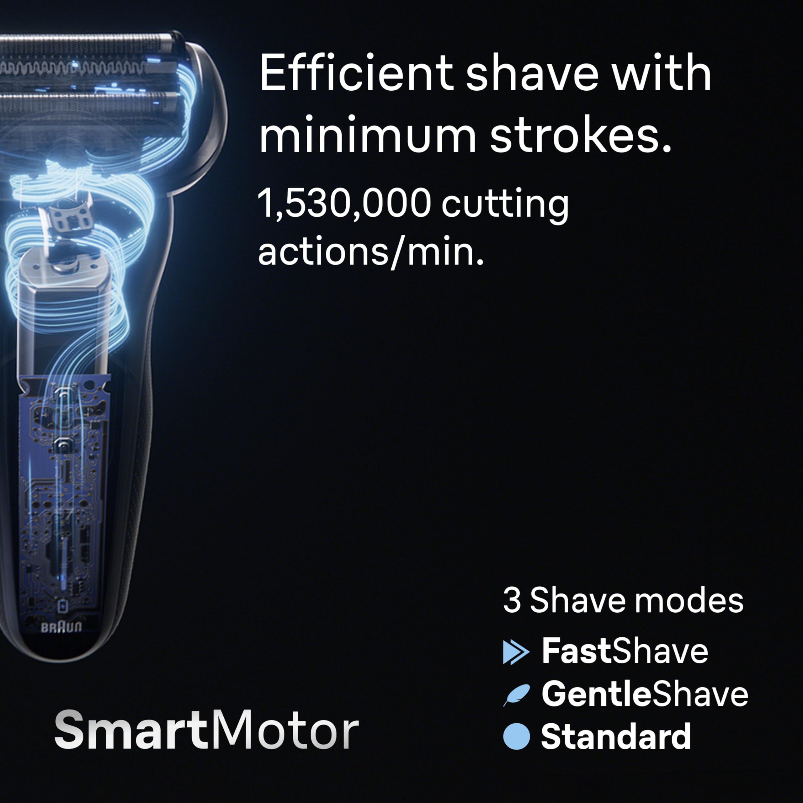 Braun Electric Shaver for Men, Series 7 7120s, Wet & Dry Shave, Turbo & Gentle Shaving Modes, Waterproof Foil Shaver, with Precision Trimmer, Space Grey
