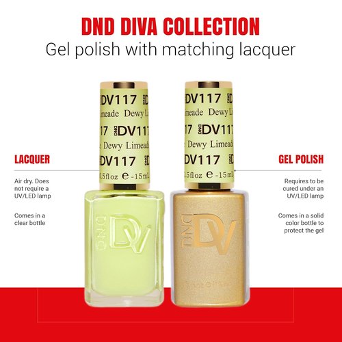 DND Diva Gel Polish Set - Soda Poppin Collection | UV/LED Gel & Air Dry Chip-Free Duo, 0.5 Fl Oz Each