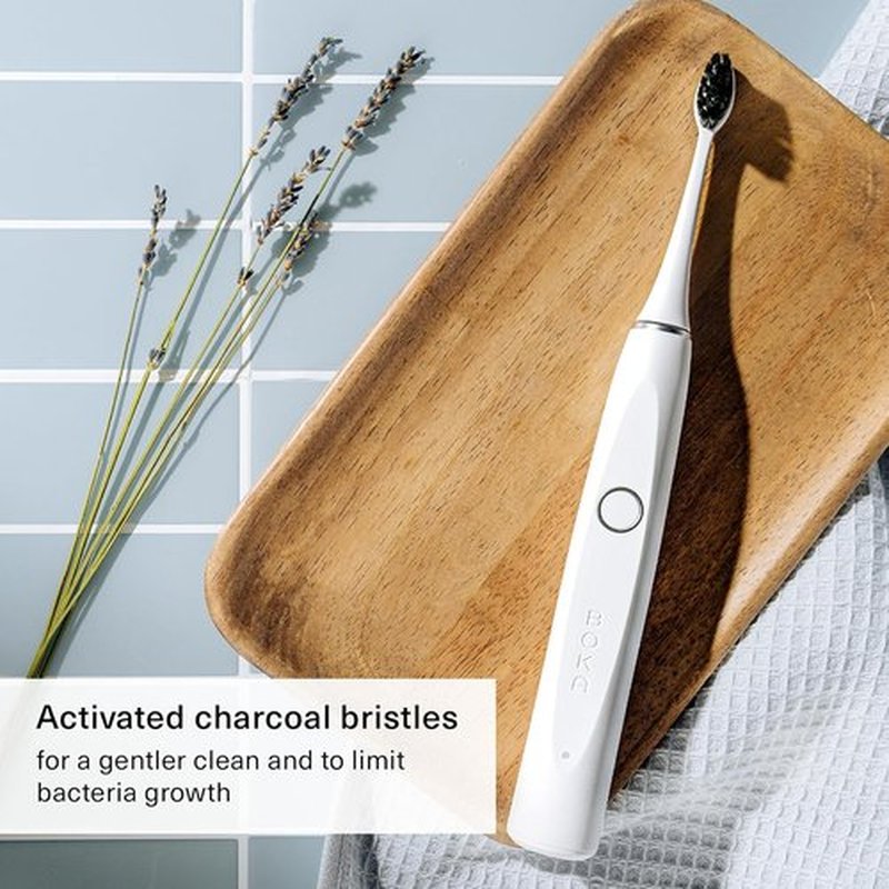 Boka Electric Toothbrush - Rechargeable Sonic Power for Deep Cleaning - 2 Heads & Charging Base
