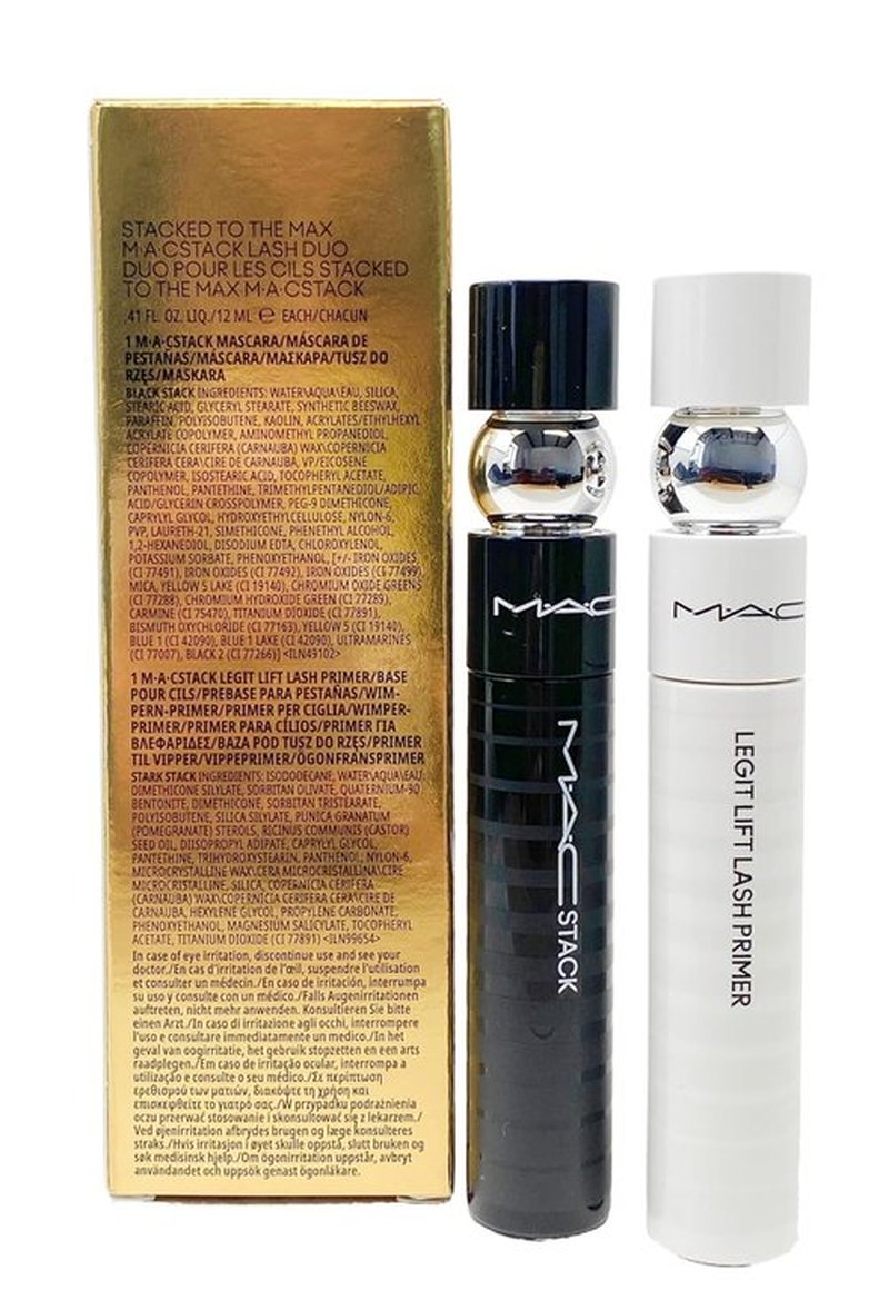 M.A.C Cosmetics Lash Duo - Stacked To The Max Mascara & Legit Lift Primer (.41 Fl Oz Each)