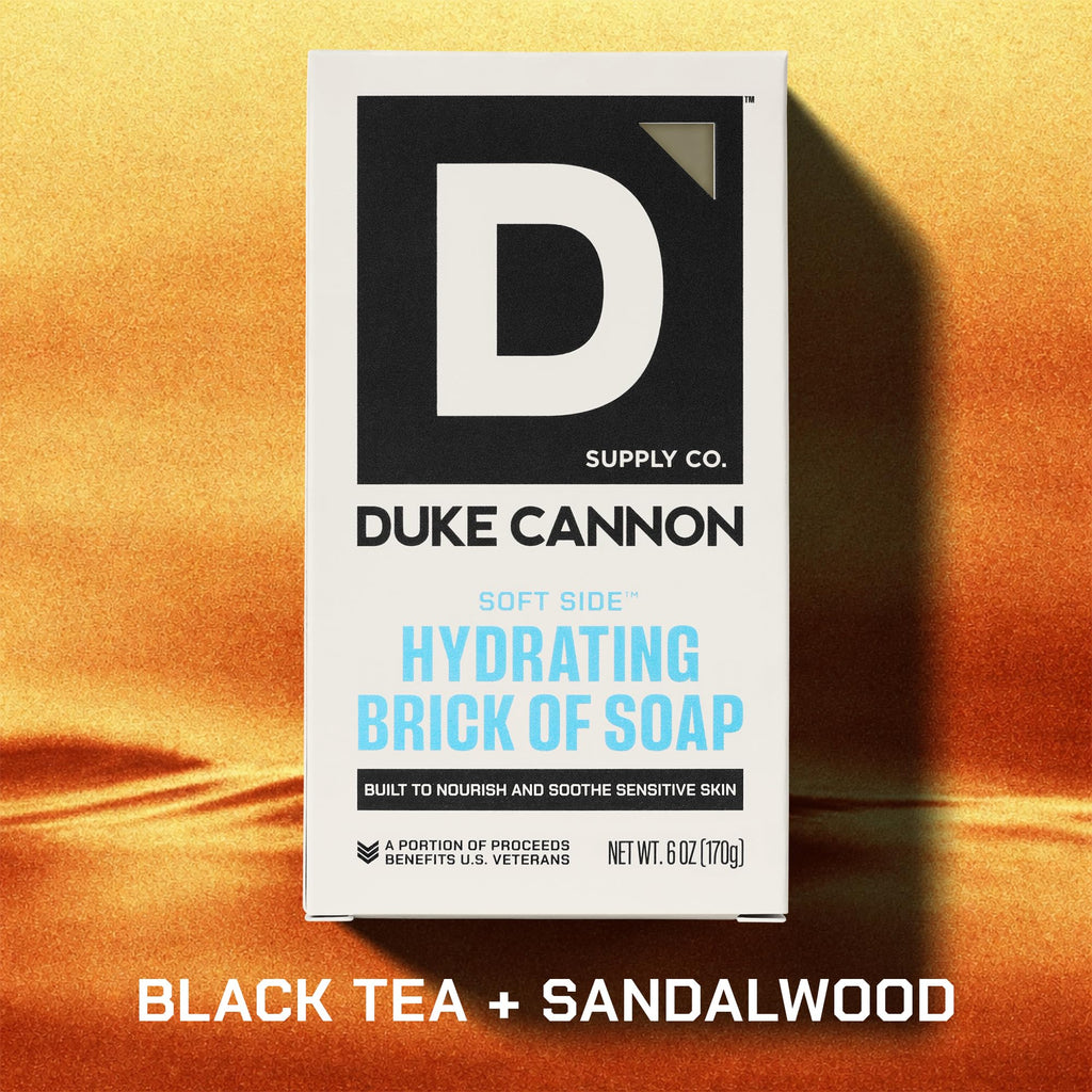 Duke Cannon Brick of Soap Variety Pack – 4 Bars (2 Soft Side Hydrating + 2 Heavy Grit Deep Cleaning), Large 10 oz Triple Milled Men’s Bar Soap Set