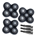 3 Pack Replacement Blades Compatible with Freebird Head Shaver for Men, Body Shavers for Men, Japanese Stainless Steel, Smooth & Comfortable Shaving, 3 Cleaning Brush