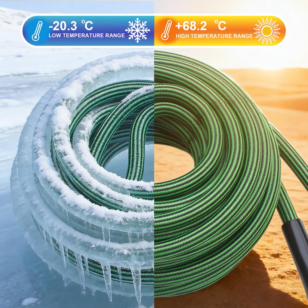Torioweg Garden Hose 50 FT-Triple-layer pipe, Water Hose with solid Aluminum Fittings, Ultra-Lightweight and Flexible, Abrasion-Resistant, Rust-Resistant,Watering and Cleaning for Outdoor