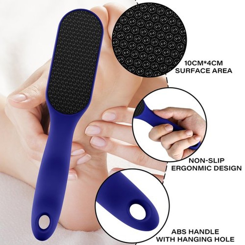 Glass Foot File 2 Packs, Nano Glass Foot Files Callus Remover, Glass Foot File Heel Scraper for Cracked Heels, Washable Foot Rasp for Wet and Dry Feet - Foot Scraper for Shower Use