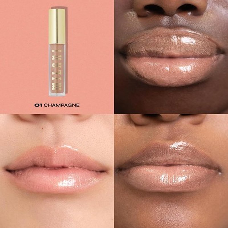 Milani Lip Gloss - Keep It Full Nourishing Lip Plumper with Hyaluronic Acid | Champagne (0.13 Fl. Oz.)