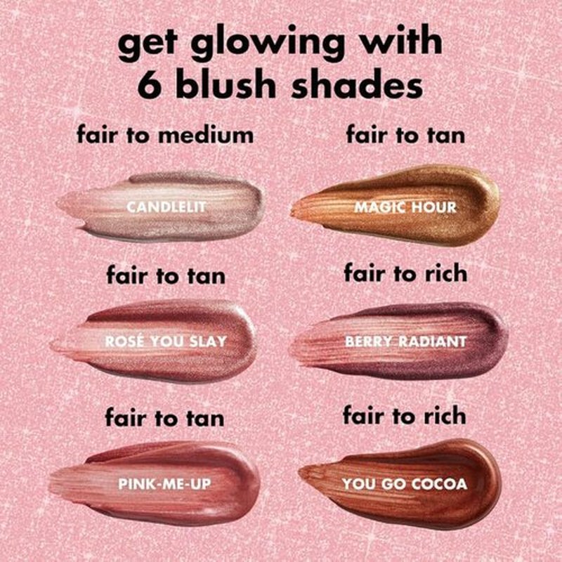 e.l.f. Halo Glow Blush - Liquid Blush Wand for Radiant Cheeks, Infused with Squalane | Berry Radiant
