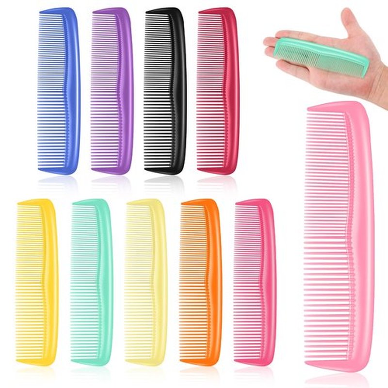 HOFASON 100 Pack Combs Bulk for Women Kids Homeless, Individually Wrapped Plastic Pocket Hair Combs Set Small Bulk Travel Combs for Styling, Homeless, Hotel, Shelter, Nursing Home, Charity, 10 Colors