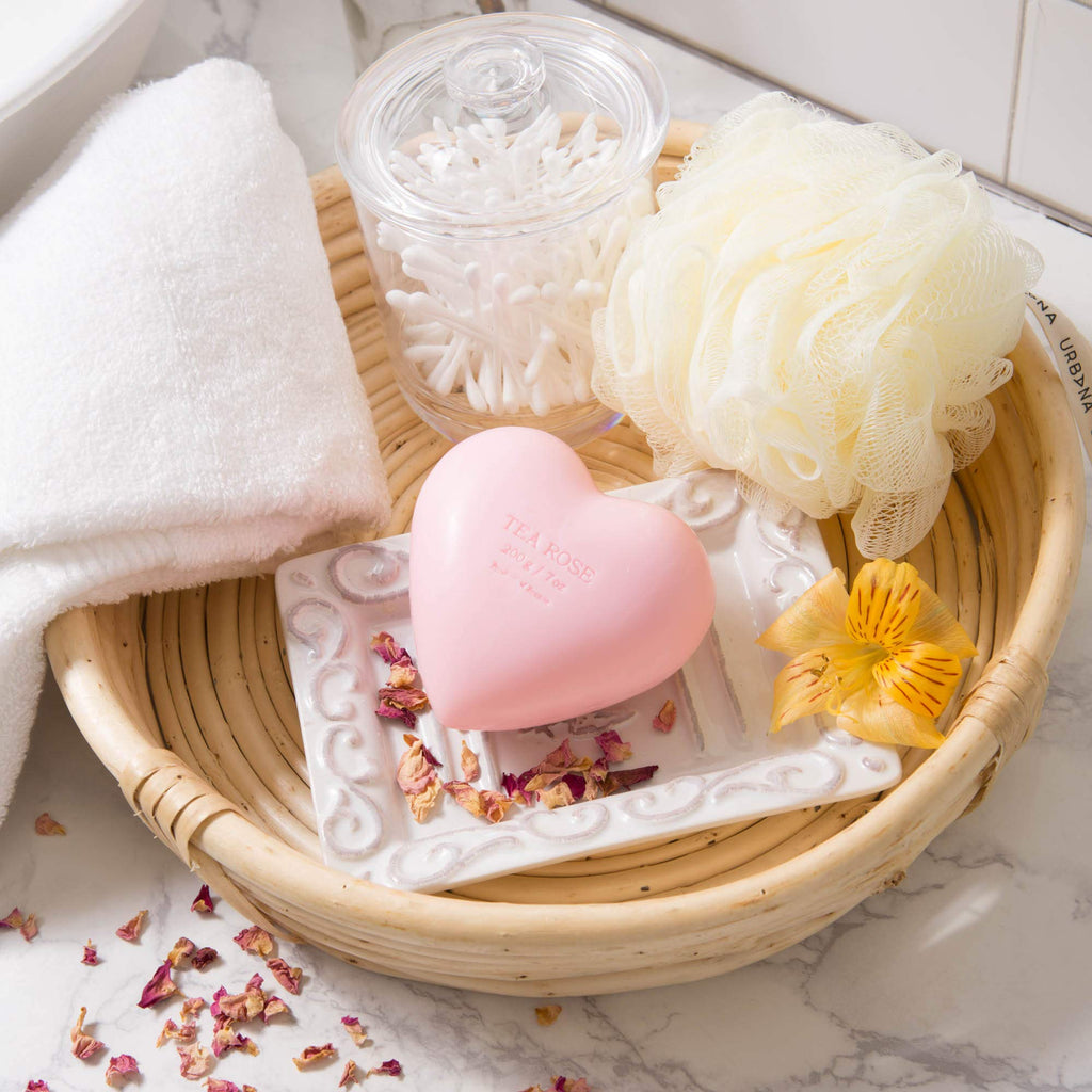 Pre de Provence Hearts Collection Shea Butter Enriched Gift Soap, Tea Rose, 0.5 Pound