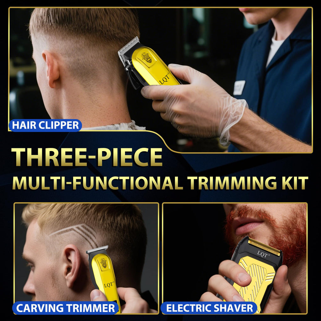 LQT Cordless Hair Clippers for Men Electric Beard and Mustache Trimmer & Foil Shaver Professional Rechargeable Hair Trimmer Gifts for Birthday Christmas to Son Husband Father Men Gifts