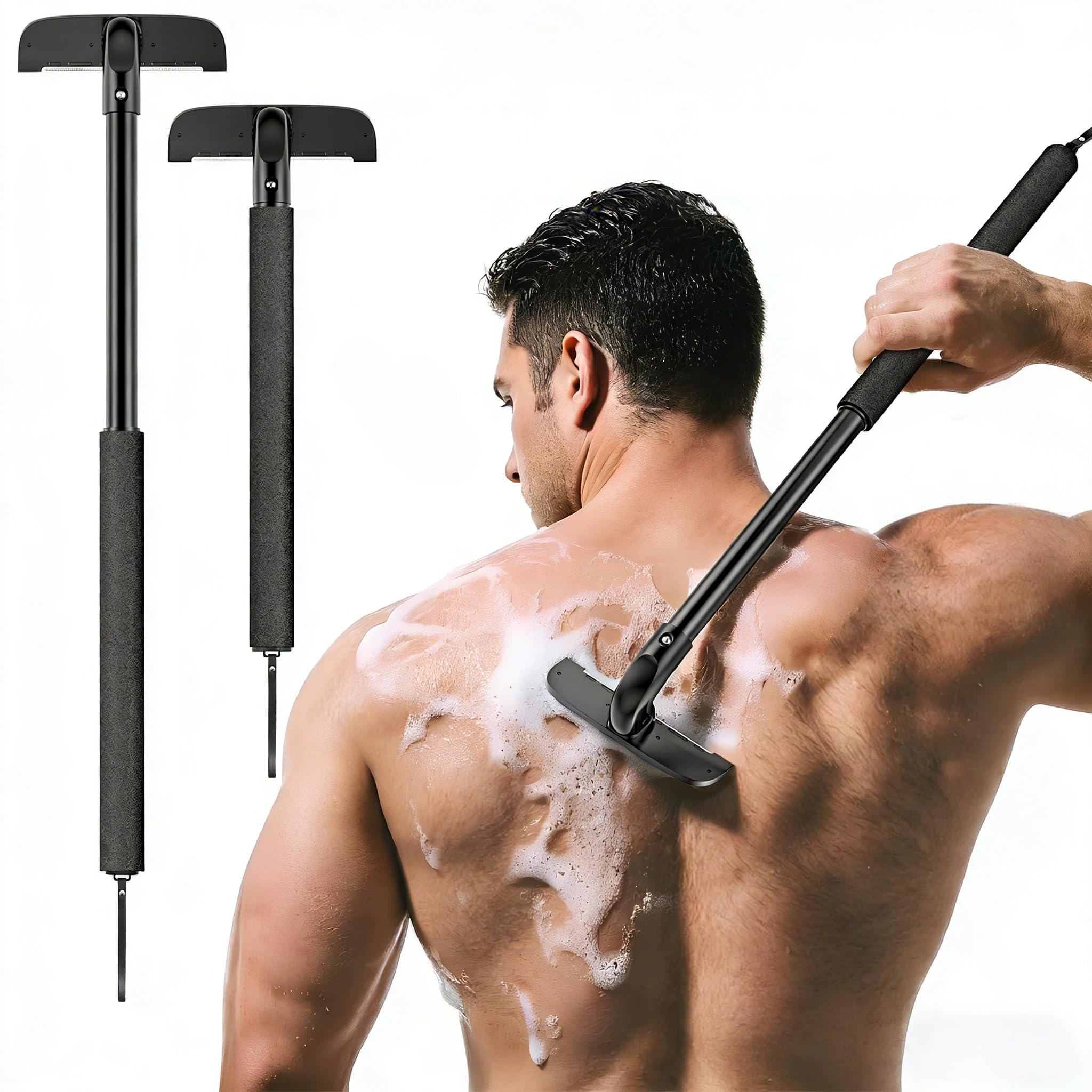 VEYLA Nick-Free Back Shaver for Men,Safe for Sensitive Skin, Black, 1 Pack