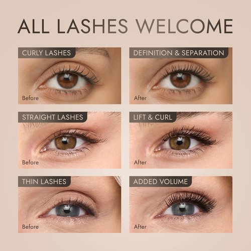 SEACRET Non-Smudge Tubing Mascara - Dead Sea Mineral Infused, Flake-Free All-Day Wear, Removes with Warm Water, Ophthalmologist Tested, Vegan Black Mascara 0.28 oz