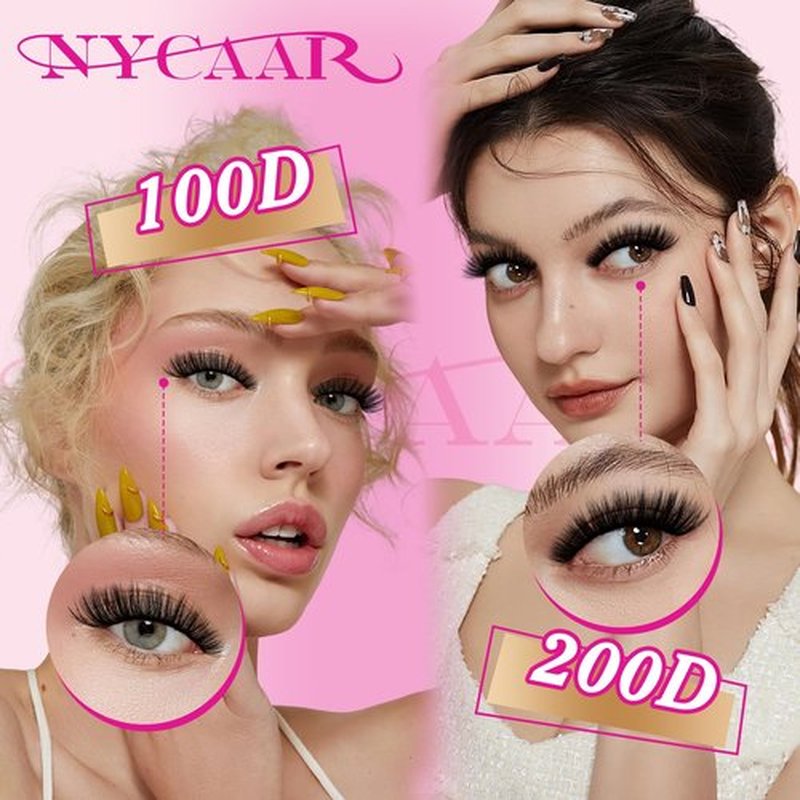Lash Clusters 3D Effect Individual Lashes Kit NYCAAR 154pcs 200D D Curl 9-16MIX Eyelash Clusters Wispy Lashes Fluffy Cluster Lashes Kit with Lash Glue Remover Applicator Easy to Use for Beginners
