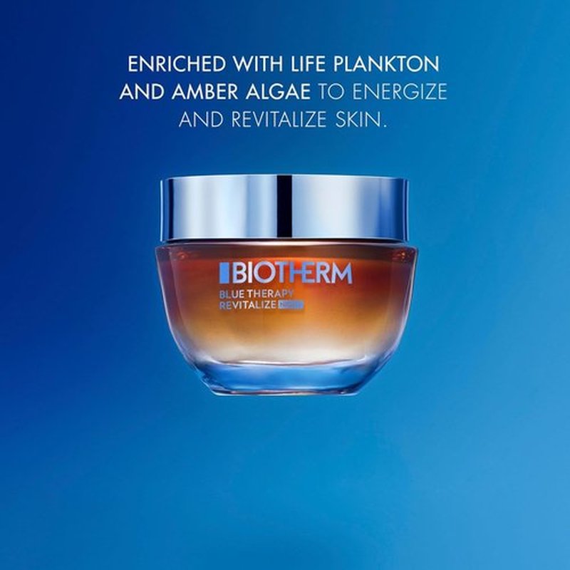 Biotherm Blue Therapy Night Cream - Revitalizing Anti-Aging Formula with Amber Algae for Dehydrated Skin | 1.7 Fl. Oz.