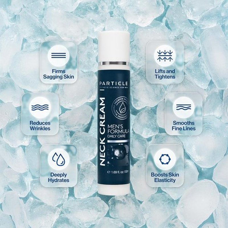 Skiennix Particle Neck Cream - Hydrating Men's Skin Care with Collagen & Retinol | 1.7 fl oz