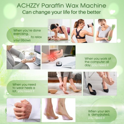 Achzzy Natural Paraffin Wax Refills, 12-Pack Paraffin Wax Blocks of Aloe Scent for Paraffin Bath, Paraffin Wax for Hand and Feet for Deep Hydration, Moisturizing and Nourish(Aloe)