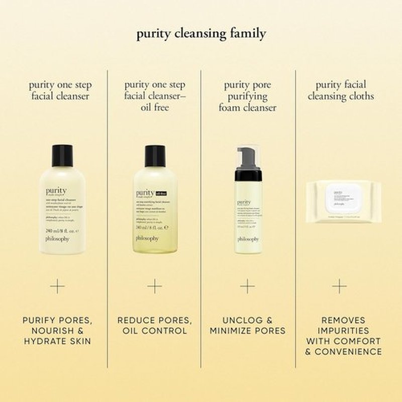 Philosophy Purity Made Simple Foaming Facial Cleanser - Pore Purifying with Papaya Enzyme & Glycolic Acid - 5 Fl Oz