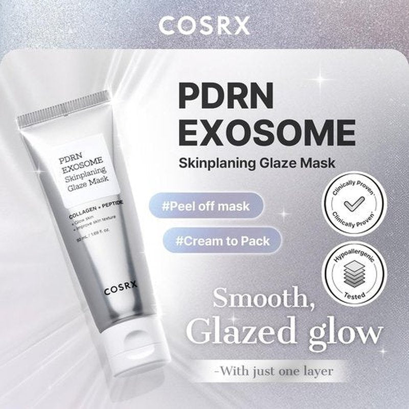 COSRX PDRN Exosome Glaze Wrapping Mask - Easy Peel-Off Overnight Treatment for Glass Skin | 1.69 fl. oz.