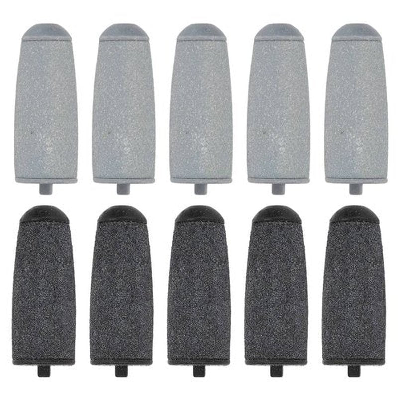 Replacement Roller Head,Electric Foot Grinder Replacement Head,5pcs Coarse and 5pcs Fine Refill Heads,Foot File Accessory for Callus Remover(Black, Grey)