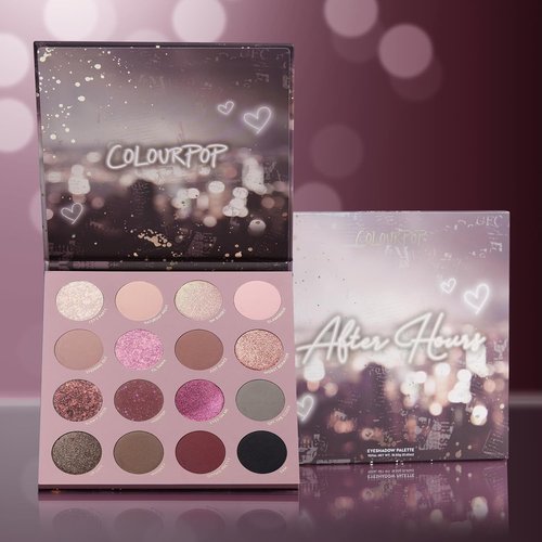 ColourPop After Hours Eyeshadow Palette - Smokey Mauve Shades with Metallic, Matte & Glitter Finishes | High-Pigment, Blendable Formula (0.65 oz)