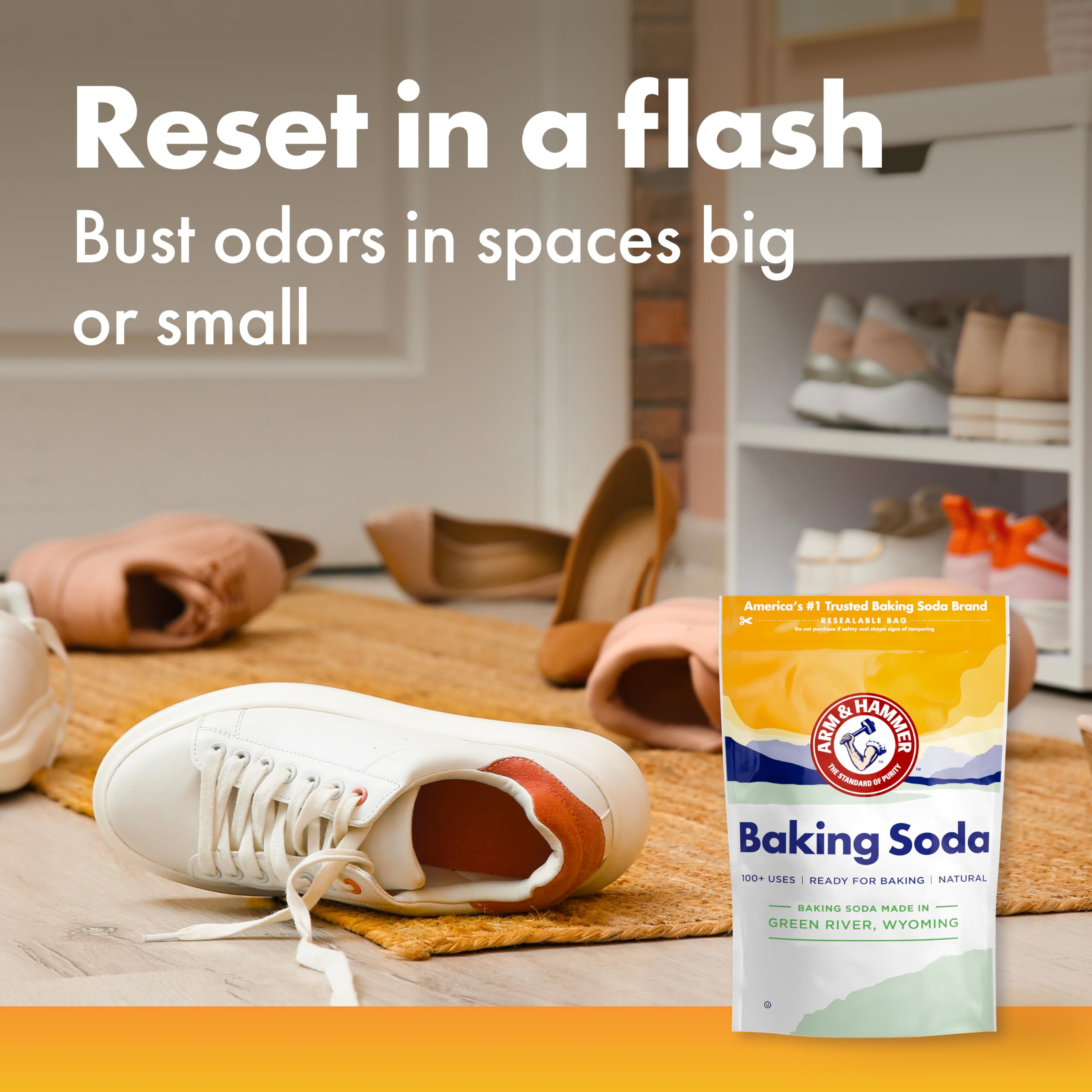 ARM & HAMMER Baking Soda, Multi-Purpose 100% Pure Sodium Bicarbonate Powder for Cooking, Baking, Cleaning, Laundry, Deodorizing, DIY & More, 7 Lbs