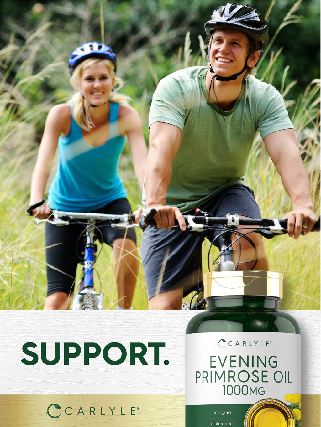 Carlyle Evening Primrose Oil Supplement 1000mg | 80 Softgel Capsules | Non-GMO & Gluten Free