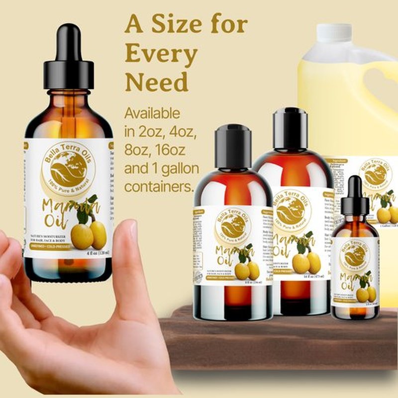 Bella Terra Oils - Marula Facial Oils 16oz - Dive Deep into the Luxury of Nature, Rich in Flavonoids & Minerals, Daily Dose of Radiance