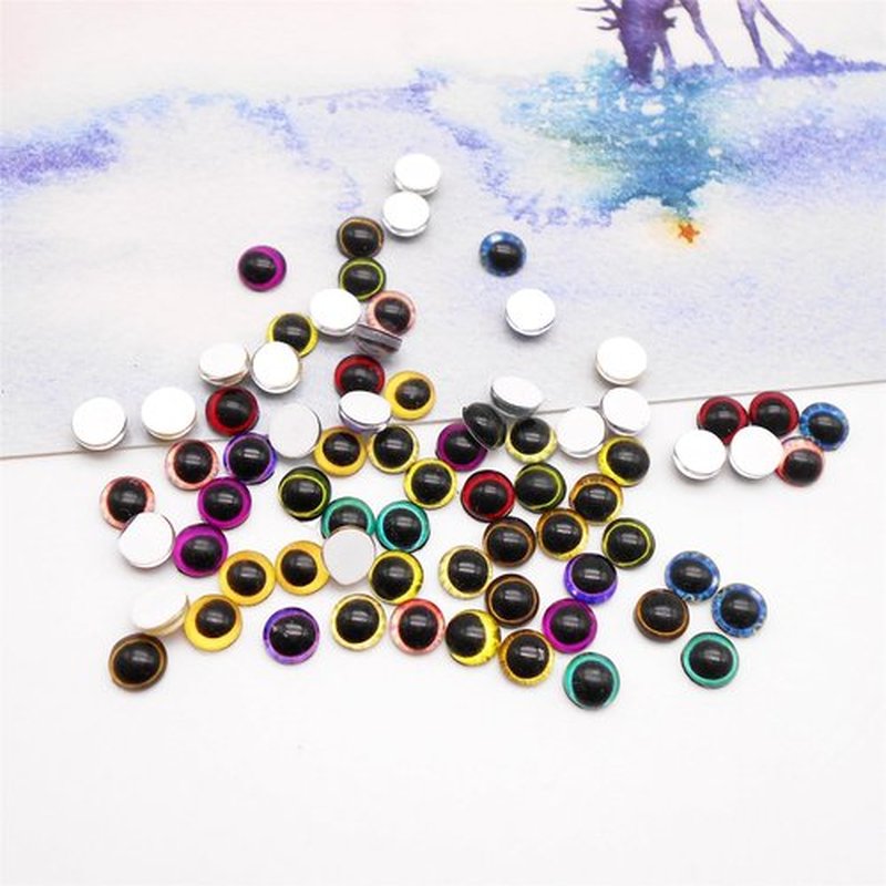150 Pieces 6MM Mixed Dragon Eyes Beads Charms for Acrylic Nails Art Decoration Jewelry Accessories Manicure Craft Supplies 0.24inches (Color B)