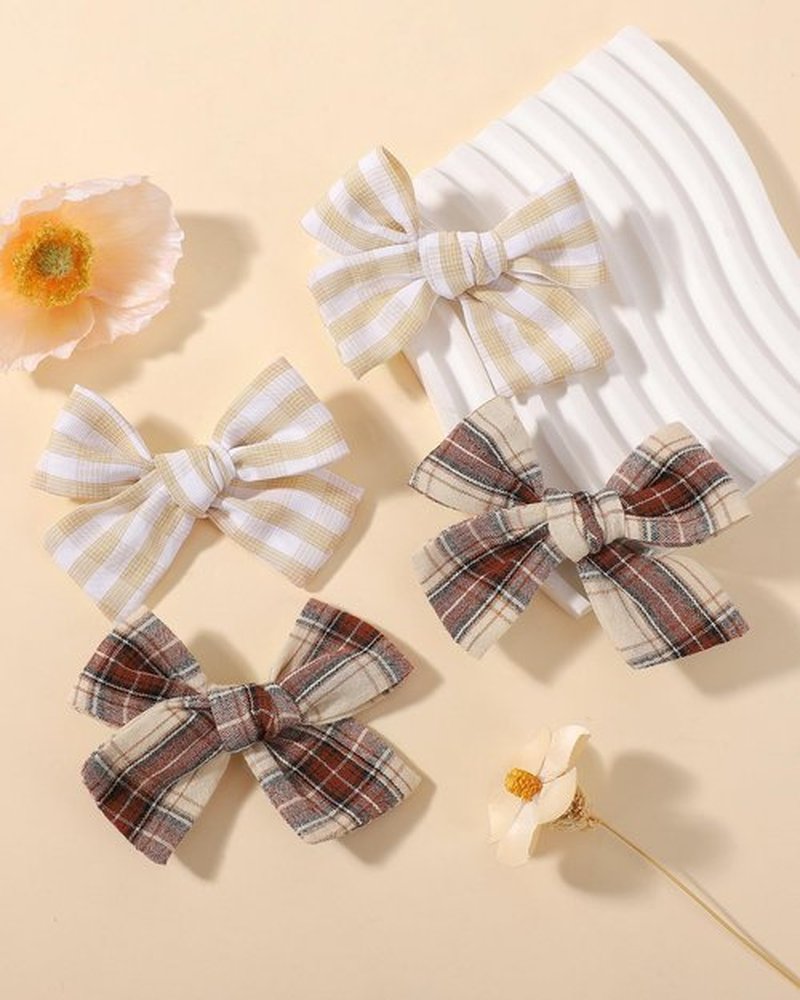 doboi 20PCS Baby Girls Linen Hair Bows Clips Fully Lined Hair Barrettes Accessories for Babies Infant Toddlers Kids