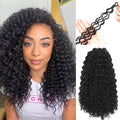 Full Head Crochet Hair for Black Women Human Hair Soft Feeling, Short Gogo Curl Protein Silk 80 Strands, Deep Curly Innovative 4-in-1 Strand Design Hypoallergenic Synthetic Fiber