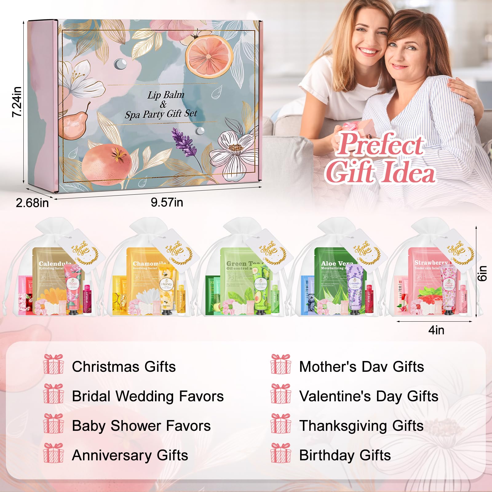 100 Pcs Spa Party Favors For Women,Spa Party Supplies Include Bulk Facial Mask,Hand Cream,Lip Balms,Under Eye Patches,Lip Mask,Bulk Gifts For Women, Mothers Day Gift, Spa Sleepover Party Supplies
