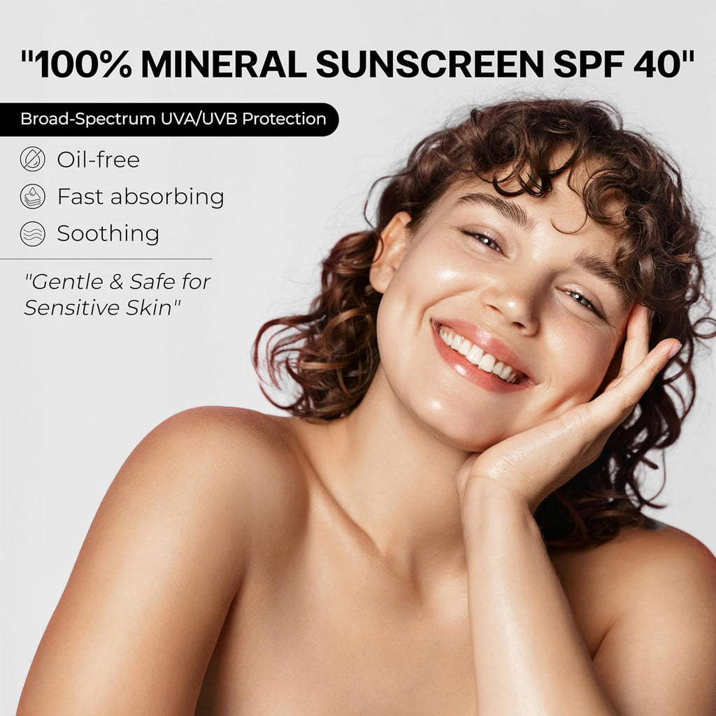 Ultralight SunCream SPF 40 - 50 mL Mineral Oil-Free Sunscreen | Smooths Skin, Minimizes Pores, Water & Sweat Resistant