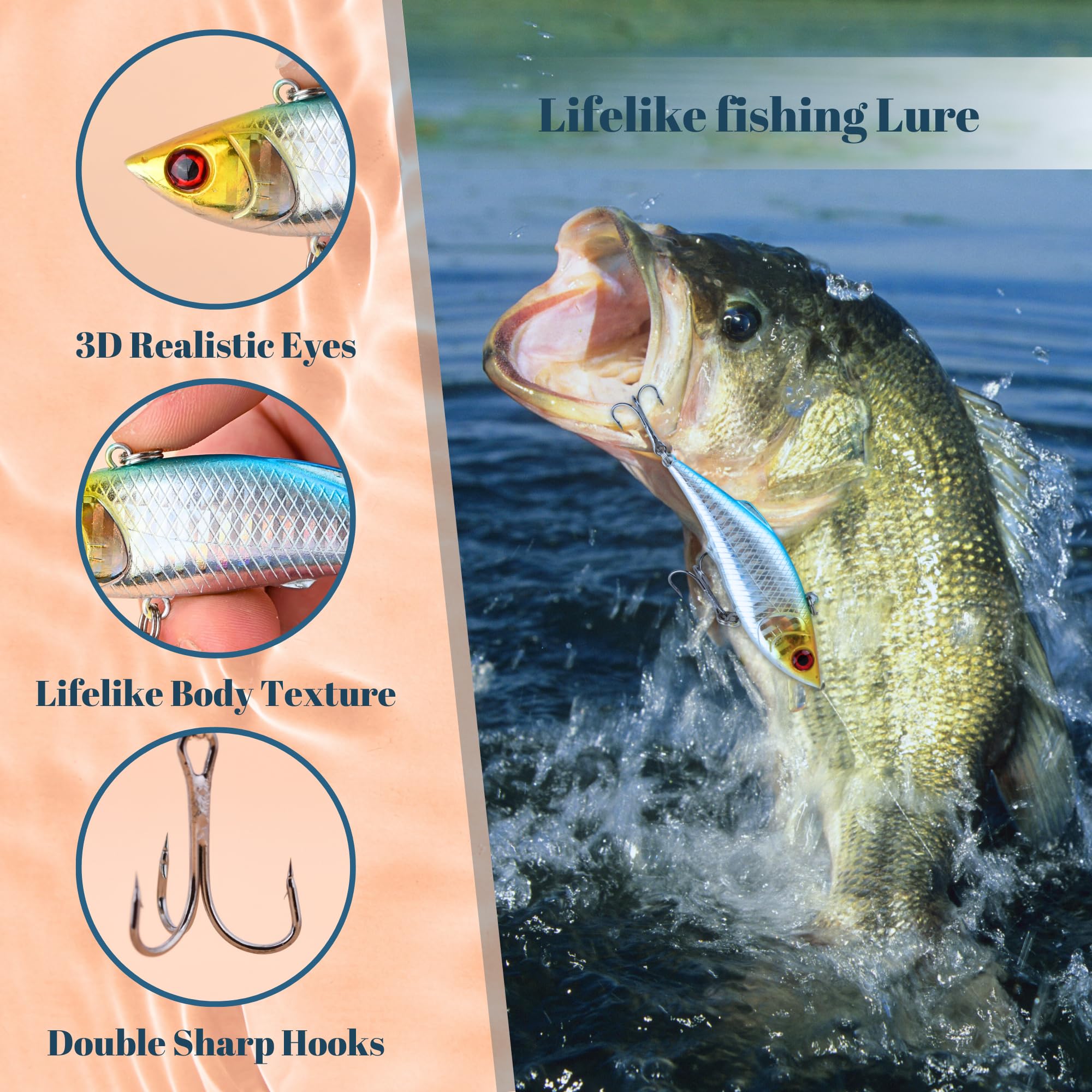 Fishing Advent Calendar 2025 for Men - Fishing Lures Kit with Tackle Box Advent Calendar for Fisher Teen Boys - 2025 Xmas Holiday Surprise Gift for 24 Days Christmas Countdown