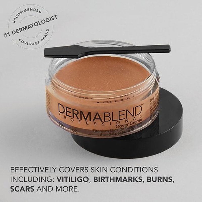 Dermablend Cover Crème Foundation - Full Coverage Hydrating Makeup with SPF 30 | 1 OZ