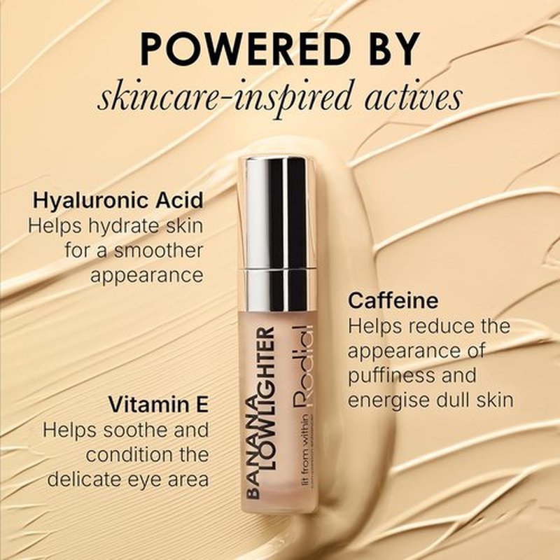 Rodial Banana Lowlighter Liquid Concealer - Travel Size 0.05 fl oz | Hyaluronic Acid & Vitamin E for Dark Circles