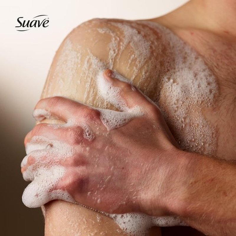 Suave Men Moisturizing Body & Face Wash - Cedarwood & Mandarin Scent | Paraben-Free, 18 Oz (Pack of 6)