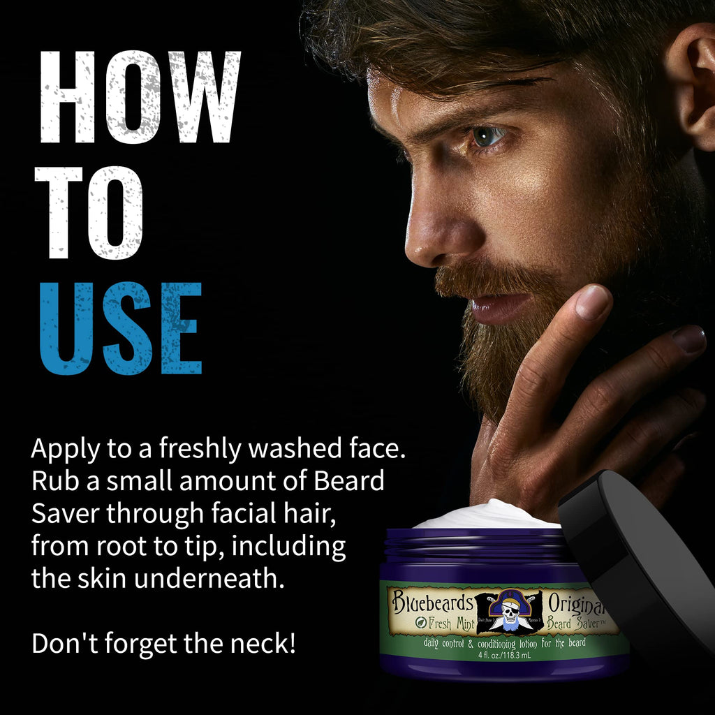 Bluebeards Original Beard Balm Leave-In Conditioner for Men Fresh Mint 4 oz