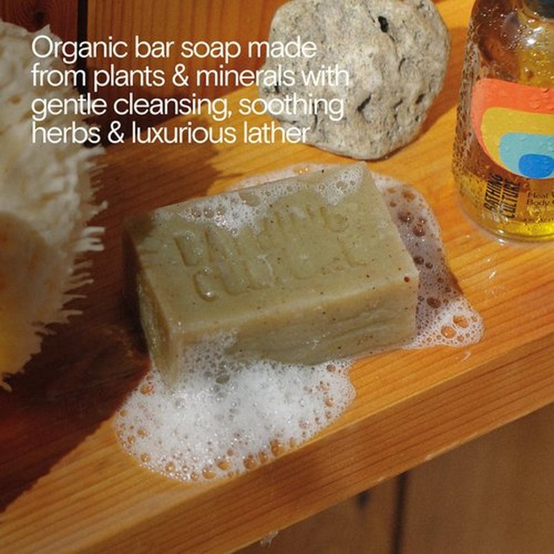 Bathing Culture, Natural Organic Soap Bar for Body, Exfoliating Bar Soap, Infused with Chlorella, Comfrey Root & Aloe, Natural, Biodegradable, Vegan Personal Care, 4.58 oz, 127 g